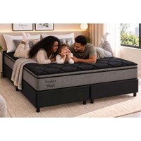 Cama Box CRC Queen+Colchão Ortopédico Confort Ortobom 158