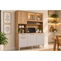 Cozinha Compacta Cristal 6 Portas 1 Gav Cinamomo/OffWh MGM