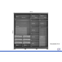 Guarda Roupa Solteiro 2 Portas Esp 6G CB01T592 Canel Kappesberg