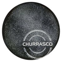 Jogo 12 Pratos Rasos para Churrasco em Porcelana 25cm Churra