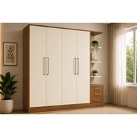 Guarda Roupa Solteiro 4 Ptas 5 Gav T593 Of White Kappesberg