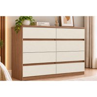 Cômoda Roma 8 Gavetas Jatoba/Areia S. Andirá
