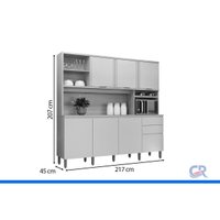 Cozinha Compacta Austin 7 Portas 2 Gavetas Jequitiba Linea