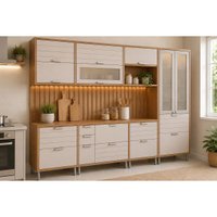 Cozinha Completa 10 Peças Eloise C595 Cinamomo/Off White MGM