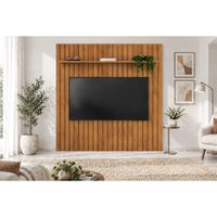 Painel Home p/ TV 85 Pol Pratic LED 250cm Freijo DJ Móveis