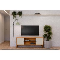 Rack Bancada p/ TV 70 Pol Porto 160cm Jequitiba/Off Linea