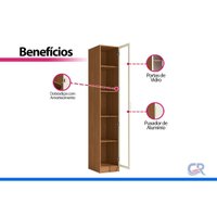 Armário Multiuso Sala 1Porta Vid Liga 40cm Canela Kappesberg
