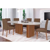 Mesa Sala Ester 210 + 6 Cad Maia Cinamomo Cimol