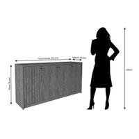 Aparador Sala Lia c/4 Portas 152cm Off White Cimol