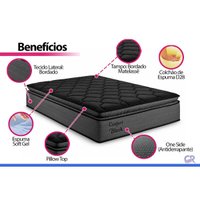 Cama Box Baú CRC Queen+Colchão Anatômico Ortopédico Confort Ortobom