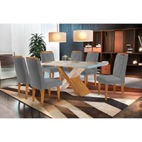 Mesa Sala Imperatriz 180 + 6 Cad Melissa Capuccino Rufato