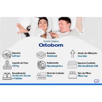 Cama Box CRC King+Colchão Anatômico Ortopédico Confort Ortobom 193x203