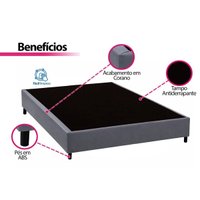 Cama Box CRC Casal+Colchão Anatômico Ortopédico Confort Ortobom 138