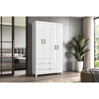 Guarda Roupa 4 Portas 2G c/Pés Fit S. Andirá Branco