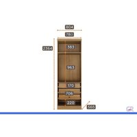 Guarda Roupa Modulado Closet 2Pts 3G Rizon N. Horizonte Cina