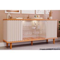Aparador Sala Janice 4 Portas 165cm Off White Cimol