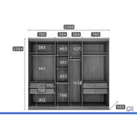 Guarda Roupa Solteiro 6 Portas Vd 4G Linea Cinamom N. Horizonte