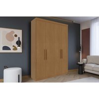 Guarda Roupa Solteiro 4 Portas 2 Gavs PH1714 Carvalho Herval
