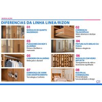 Guarda Roupa Solteiro 6 Portas 4V 4G Linea Cinamom N. Horizonte