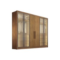 Guarda Roupa Solteiro 6 Portas 4V 8G Linea Cinamom N. Horizonte