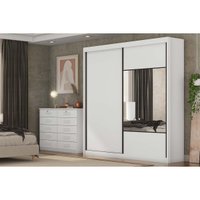 Guarda Roupa Solteiro 2 Portas 1Esp 8G Sienna Neve N. Horizonte