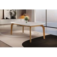 Mesa Cozinha Londrina Madeirado 180cm Imbuia/Off White Rufato
