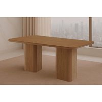 Mesa Cozinha Maldivas Tampo Madeirado 180cm Naturale Rufato