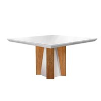 Mesa Cozinha Valença Madeirada 135cm Imbuia/Off White Rufato