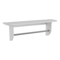 Prateleira Quarto Casal Decorativa Suporte Flutuante 79cm Branco Peroba