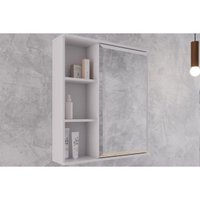 Armário Banheiro c/Espelho Treviso 56X63cm Branco MGM