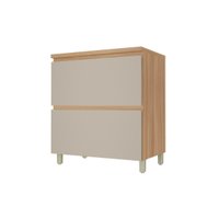 Balcão Cozinha Modulado Rainha 1 Porta 1Gav 80cm Nature/Greige Nesher