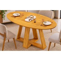 Mesa Cozinha Celeste Madeirado 183x100cm Cedro DJ Móveis