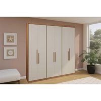 Guarda Roupa Solteiro 6 Portas 2 Gav PH1804 Carvalho/Off Herval