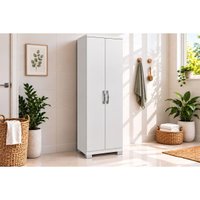 Armário Multiuso Área Serviço Simpla c/2 Portas e 4 Pés Branco Carraro