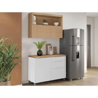 Cozinha Modulada Nesher 2 Peças Marquesa CZ426 Branca/Nature