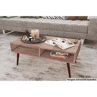 Mesa Lateral Sala RT3064 c/2 Nichos Rustico Movelbento