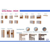 Cozinha Modulada 12 Peças Eloise C591 Cinamomo/Titanium MGM
