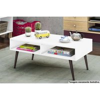 Mesa Lateral Sala RT3064 c/2 Nichos Branco Movelbento