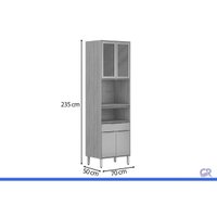 Paneleiro Cozinha Modulado Plena 4 Portas 70cm Nude Demóbile