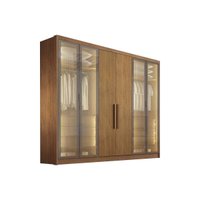 Guarda Roupa Solteiro 6 Portas 4V 6G Linea Cinamom N. Horizonte