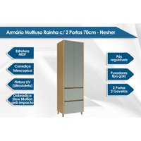 Multiuso Lavanderia Rainha 2Pta 2Gav 70cm Greige Nesher