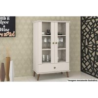 Cristaleira Cozinha RT3107 70cm Off White Movelbento