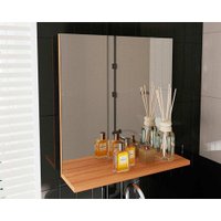 Armário Banheiro c/Espelho Decorativo BN3642 Amêndoa TecnoMobili