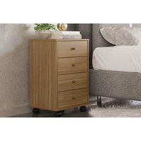Mesa Cabeceira Casal Presence c/4 Gavetas Amêndola Demóbile