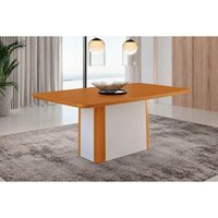 Mesa Cozinha Pietá Tampo Madeirado 120cm Off/Naturale Rufato