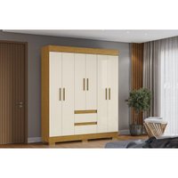 Guarda Roupa Solteiro 6 Portas 2 Gavs Maya Cinamomo/OffWh ACP