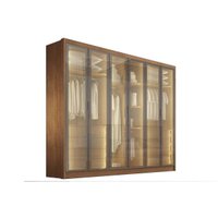 Guarda Roupa Solteiro 6 Portas Vd 8G Linea Cinamom N. Horizonte