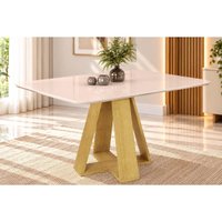Mesa Cozinha Celeste Madeirado 120cm Cedro DJ Móveis
