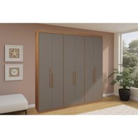 Guarda Roupa Solteiro 6 Portas 2 Gav PH1804 Carvalho Herval