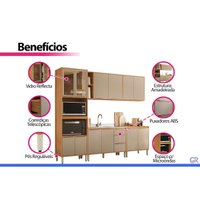 Cozinha Modulada 5 Peças Plena CZ317 Cinamon/Nude Demóbile